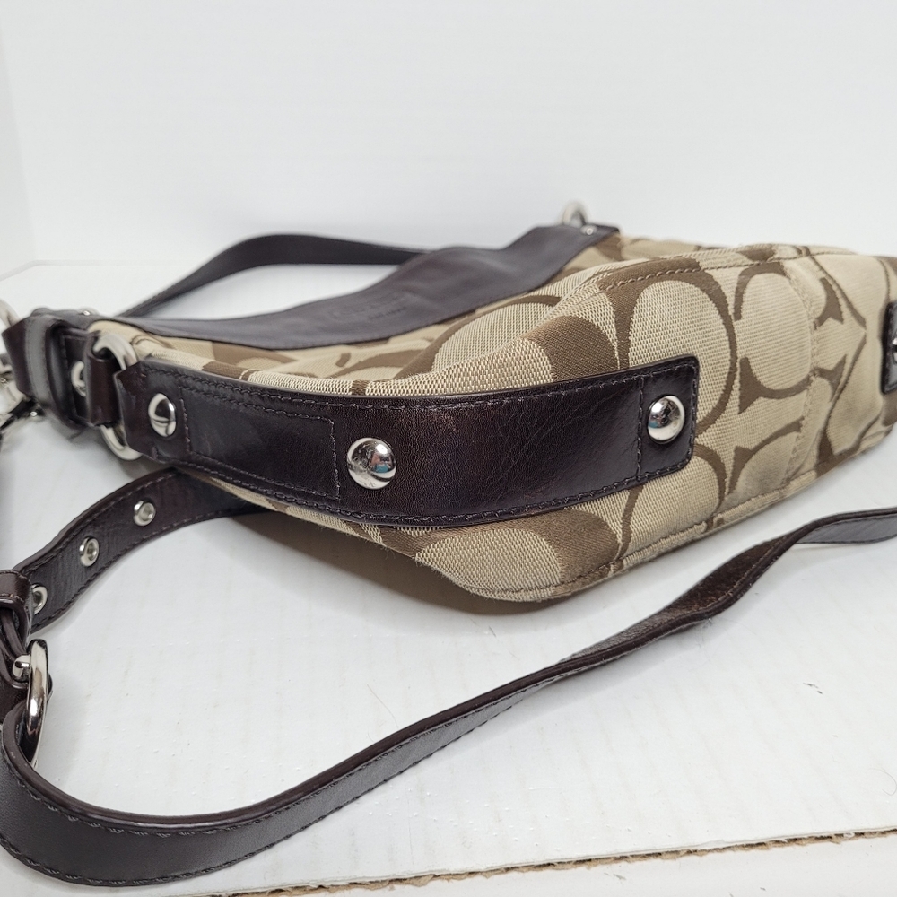 Coach Signature C's Zoe Canvas Hobo J1020-F14708 - Picture 8 of 14
